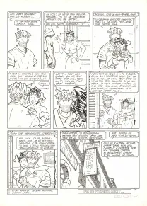 Black and white original page, Adler, La Jungle rouge (T.7), René Sterne