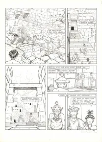 Black and white original page, Adler, La Jungle rouge (T.7), René Sterne