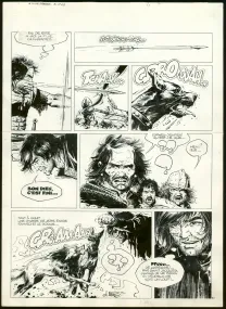 Black and white original page, Ramiro, La Louve d'Arnac – Inédit, William Vance