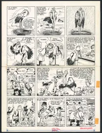 Black and white original page, Les Dingodossiers , Marcel Gotlib