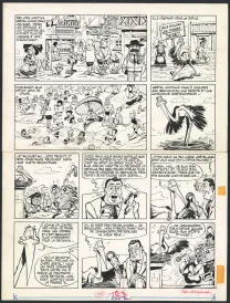 Black and white original page, Les Dingodossiers , Marcel Gotlib