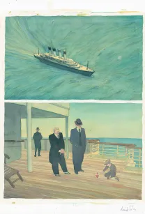 Colored original page, Le Joueur d'échecs, David Sala