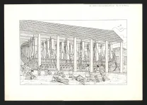 Black and white illustration, Les Voyages d'Alix, La Marine Antique (T.2), Marc Henniquiau