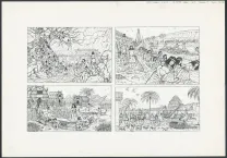 Illustration noir et blanc, Les Voyages d'Alix, La Marine Antique (T.4), Marc Henniquiau