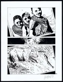 Black and white original page, Tout seul, Christophe Chabouté