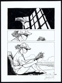 Planche noir et blanc, Tout seul, Christophe Chabouté