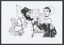 Illustration noir et blanc, Double M, Félix Meynet