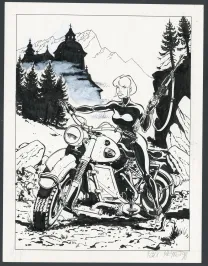 Illustration noir et blanc, Tatiana K., Félix Meynet