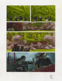 Colored original page, TER, L'Étranger (T.1), Christophe Dubois