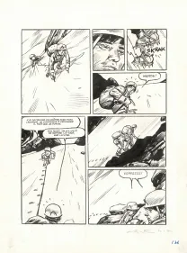 Black and white original page, Ailefroide, altitude 3954, Jean-Marc Rochette