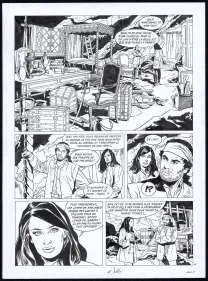 Black and white original page, Rani, Brigande (T.2), Francis Vallès