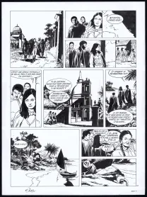 Black and white original page, Rani, Maîtresse (T.4), Francis Vallès
