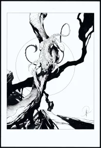 Black and white illustration, Djillali Defali