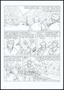 Black and white original page, Adler, L'Île perdue (T.6), René Sterne