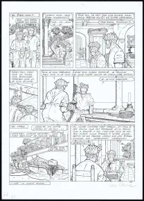Black and white original page, Adler, Les Maudits (T.8), René Sterne