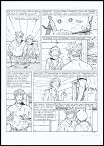 Planche noir et blanc, Adler, L'Île perdue (T.6), René Sterne
