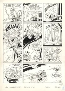 Planche noir et blanc, Les Mousquetaires, La Tour de Nesle (T.6),  Mazel
