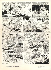 Black and white original page, Les Mousquetaires, Le Vaisseau des brumes (T.2),  Mazel