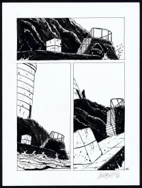Planche noir et blanc, Tout seul, Christophe Chabouté