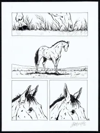 Planche noir et blanc, Tout seul, Christophe Chabouté