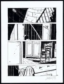 Black and white original page, Tout seul, Christophe Chabouté