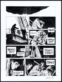 Planche noir et blanc, Terre-Neuvas, Christophe Chabouté