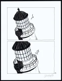 Planche noir et blanc, Tout seul, Christophe Chabouté