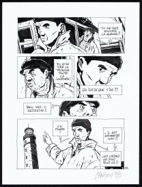 Black and white original page, Tout seul, Christophe Chabouté