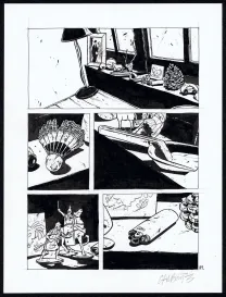Planche noir et blanc, Tout seul, Christophe Chabouté