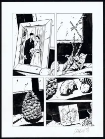 Black and white original page, Tout seul, Christophe Chabouté