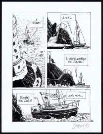 Black and white original page, Tout seul, Christophe Chabouté