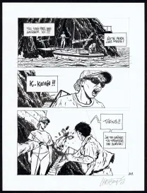 Black and white original page, Tout seul, Christophe Chabouté