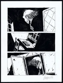 Black and white original page, Tout seul, Christophe Chabouté
