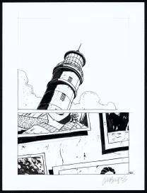 Black and white original page, Tout seul, Christophe Chabouté