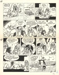 Planche noir et blanc, Le Scrameustache, Les Kromoks en folie (T.14), Roland Gos