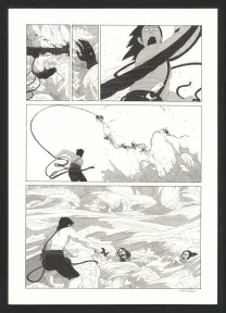 Black and white original page, Les Ogres-Dieux, Le Grand Homme (T.3), Bertrand Gatignol