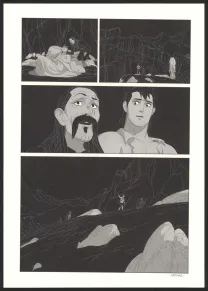Black and white original page, Les Ogres-Dieux, Le Grand Homme (T.3), Bertrand Gatignol