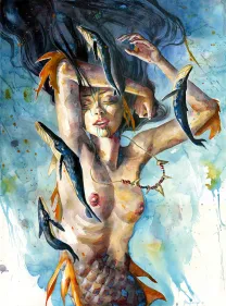 Illustration couleur, Chamanes, les chants de la Déesse, Jean-Sébastien Rossbach