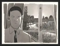 Illustration noir et blanc, Nestor Burma, Emmanuel Moynot