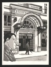 Black and white illustration, Nestor Burma, Emmanuel Moynot