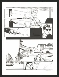 Planche noir et blanc, I.R.$., Larry's paradise (T.17), Bernard Vrancken