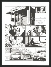 Planche noir et blanc, I.R.$., Larry's paradise (T.17), Bernard Vrancken