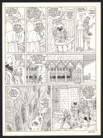 Planche noir et blanc, Les 7 Vies de l'Épervier, Hyronimus (T.4), André Juillard