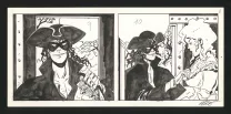 Black and white original page, Dick Turpin, Lele Vianello
