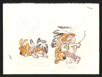 Colored original page, Boule et Bill, Noël indien (T.2), José Luis Munuera