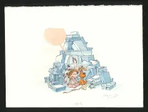 Colored illustration, Boule et Bill, Noël indien (T.2), José Luis Munuera