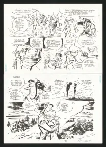 Black and white original page, Zorglub, La fille du Z  (T.1), José Luis Munuera