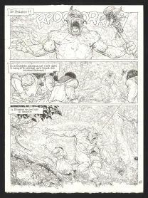 Planche noir et blanc, Complainte des Landes Perdues, La Fée Sanctus (T.7), Philippe Delaby