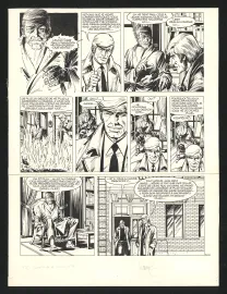 Black and white original page, Bruno Brazil, Sarabande à Sacramento (T.6), William Vance