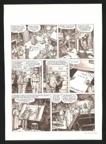 Planche noir et blanc, Voyage au bout de la lune, Daniel Goossens
